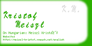 kristof meiszl business card